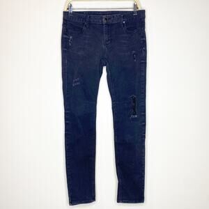 RtA Black Distressed Mid Rise Skinny Jeans Size 8